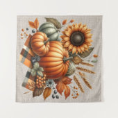 Herfst pompoen kunstwerk wandtapijt wandkleed (Voorkant (horizontaal))