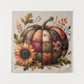 Herfst pompoen kunstwerk wandtapijt wandkleed (Voorkant)