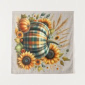 Herfst pompoen kunstwerk wandtapijt wandkleed (Voorkant (horizontaal))