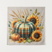 Herfst pompoen kunstwerk wandtapijt wandkleed (Voorkant)