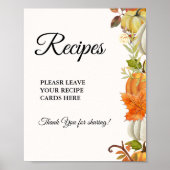 Herfst Pompoen Laat je Recepten Bruidsmeisjesfeest Poster (Voorkant)