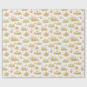 Herfst pompoen laat rustieke vakantie Thanksgiving Cadeaupapier (Vlak)