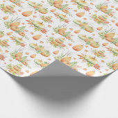 Herfst pompoen laat rustieke vakantie Thanksgiving Cadeaupapier (Hoek)