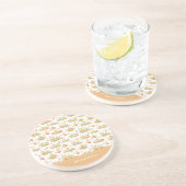 Herfst pompoen laat rustieke vakantie Thanksgiving Zandsteen Onderzetter (Zijkant)