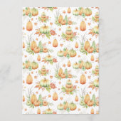 Herfst pompoen laat rustieke vrienden geven diner menu (Achterkant)