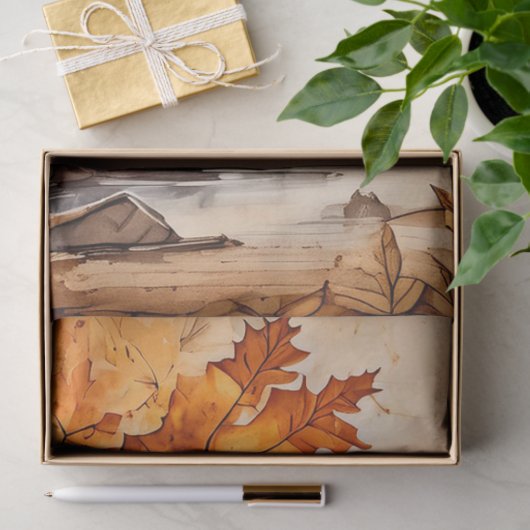  Herfst Pompoen Landschap Decoupage Print Tissuepapier (Geschenk)