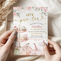 Herfst pompoen laten we par-Tea Party Girl's Birth