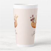Herfst Pompoen Latte Mok | Gezellige Rustieke Gift (Voorkant)