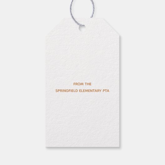 Herfst pompoen leraar waardering cadeaulabel (Achterkant)