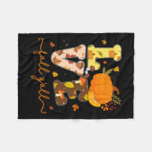 Herfst Pompoen Liefde Herfst Y'all Fall Leaves Vro Fleece Deken (Voorkant (Horizontaal))