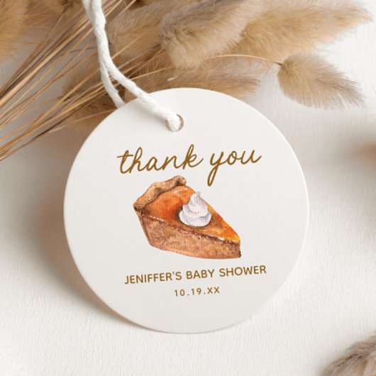 Herfst Pompoen Little Cutie Pie Dank u Bedankjes Labels
