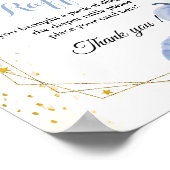 Herfst Pompoen Luier verloting Jongen baby shower  Poster (Hoek)