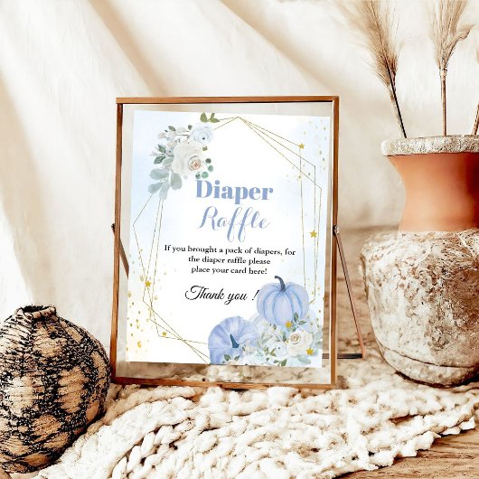 Herfst Pompoen Luier verloting Jongen baby shower  Poster