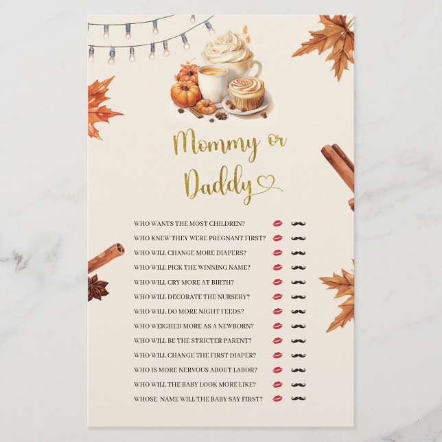 Herfst Pompoen Mama of Daddy Games (Voorkant)