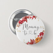 Herfst pompoen mama om Button te zijn (Voorkant /achterkant)