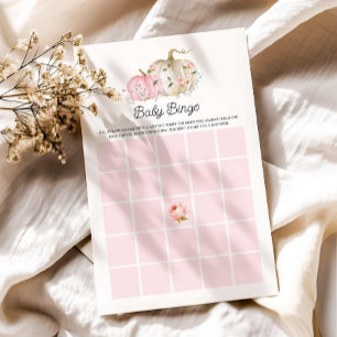 Herfst pompoen meisje Baby bingo spel Kaart