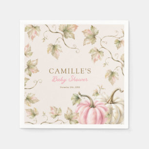 Herfst Pompoen Meisje Baby Shower Servet