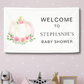Herfst Pompoen Meisje Baby shower Welkom Spandoek