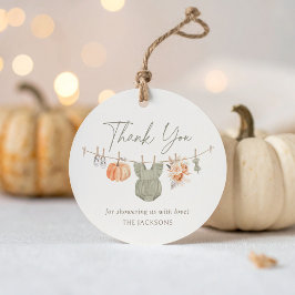 Herfst Pompoen Meisje Babykleding Baby shower Bedankjes Labels
