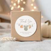 Herfst Pompoen Meisje Babykleding Baby shower Ronde Sticker