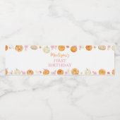 Herfst Pompoen Meisje Verjaardag Water Fles Labels Waterfles Etiket (Enkel label)