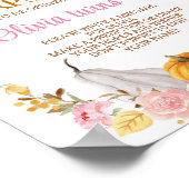 Herfst Pompoen Meisje Verjaardagsfeest Tijd Capsul Poster (Hoek)