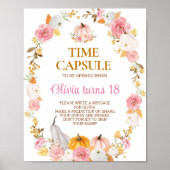 Herfst Pompoen Meisje Verjaardagsfeest Tijd Capsul Poster (Voorkant)