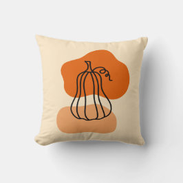 Herfst Pompoen met Abstracte Oranje Blob Shapes Gi Kussen