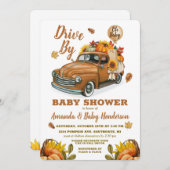 Herfst pompoen met Baby shower Kaart (Voorkant / Achterkant)