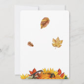 Herfst pompoen met Baby shower Kaart (Achterkant)