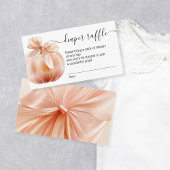 Herfst Pompoen met een strik Luier Raffle Informatiekaartje