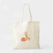 Herfst Pompoen met Giraffe Tote Bag (Voorkant)