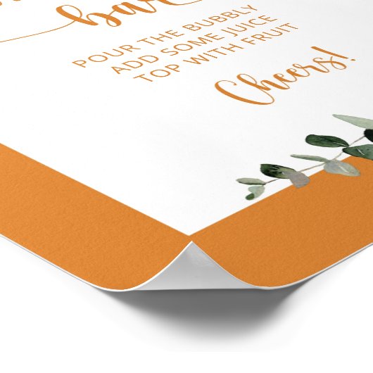 Herfst pompoen met mosterdaarstang poster (Hoek)