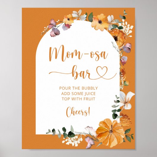 Herfst pompoen met mosterdaarstang poster (Voorkant)