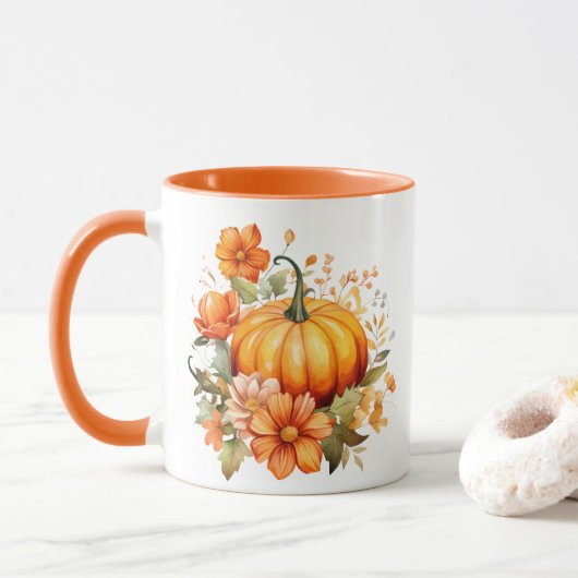 Herfst Pompoen Mok (Met donut)