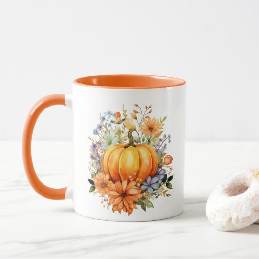 Herfst Pompoen Mok (Met donut)