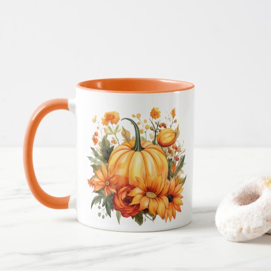 Herfst Pompoen Mok (Met donut)