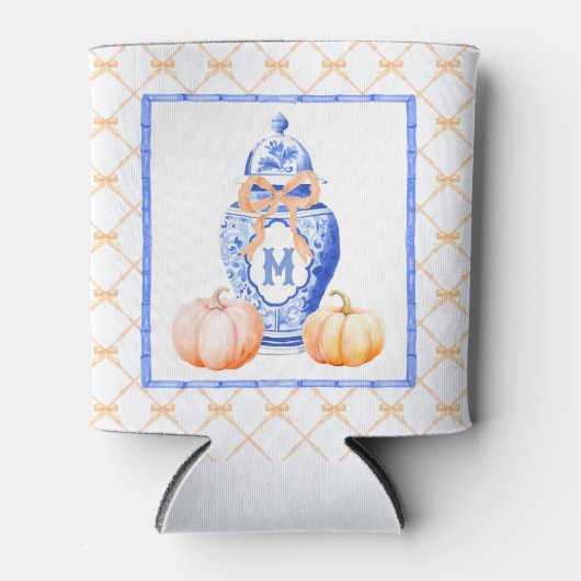 Herfst pompoen | Monogram gemberpot Blikjeskoeler (Voorkant)