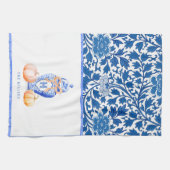 Herfst pompoen | Monogram gemberpot Theedoek (Horizontaal)