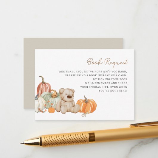 Herfst Pompoen N Speelgoed Boeken voor Baby Enclos Informatiekaartje (Voorkant / Achterkant in situ)