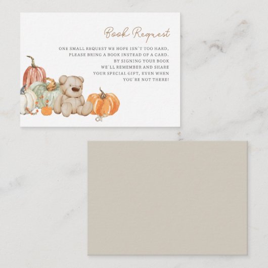 Herfst Pompoen N Speelgoed Boeken voor Baby Enclos Informatiekaartje (Voorkant / Achterkant)