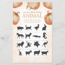 Herfst Pompoen Naam dat Dier Baby shower Game