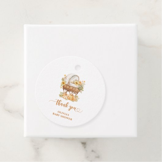 Herfst Pompoen Neutraal Baby shower Dank u Bedankjes Labels (In situ)