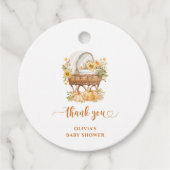 Herfst Pompoen Neutraal Baby shower Dank u Bedankjes Labels (Voorkant)