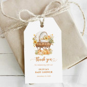 Herfst Pompoen Neutraal Baby shower Dank u Cadeaulabel