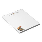Herfst Pompoen Note pad met Chipmunk Notitieblok (Schuin)
