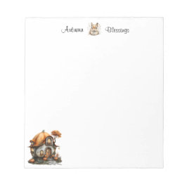 Herfst Pompoen Note pad met Chipmunk Notitieblok