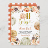 Herfst Pompoen Oh Baby Baby Shower Uitnodiging (Voorkant / Achterkant)