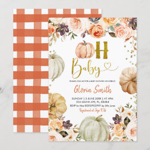 Herfst Pompoen Oh Baby Baby Shower Uitnodiging