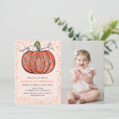 Herfst Pompoen Ons Kleine Is Eén Foto Kaart (Staand voorkant)